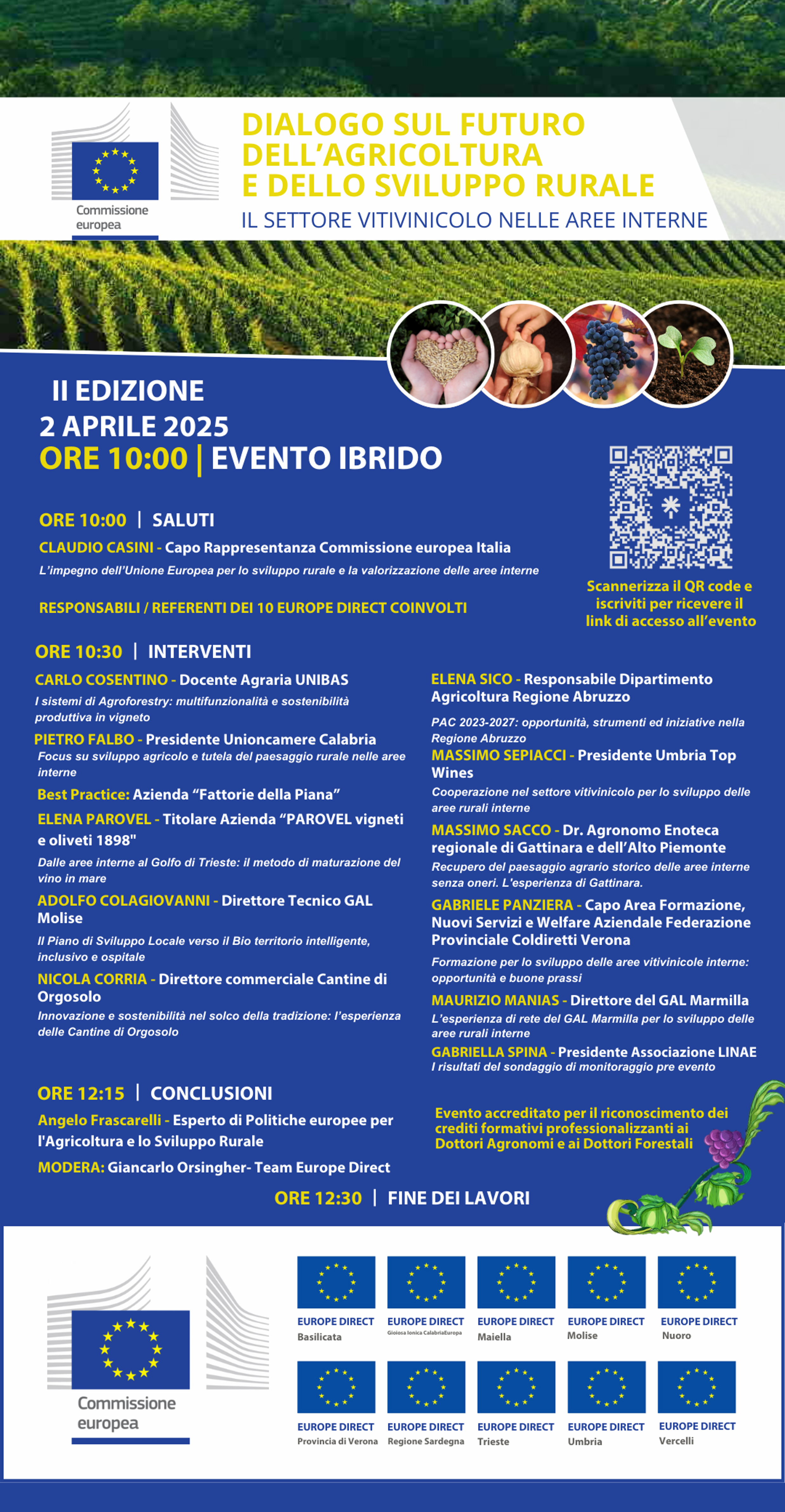 DIALOGO SUL FUTURO DELL’AGRICOLTURA E DELLO SVILUPPO RURALE - Il settore vitivinicolo nelle aree interne – II EDIZIONE