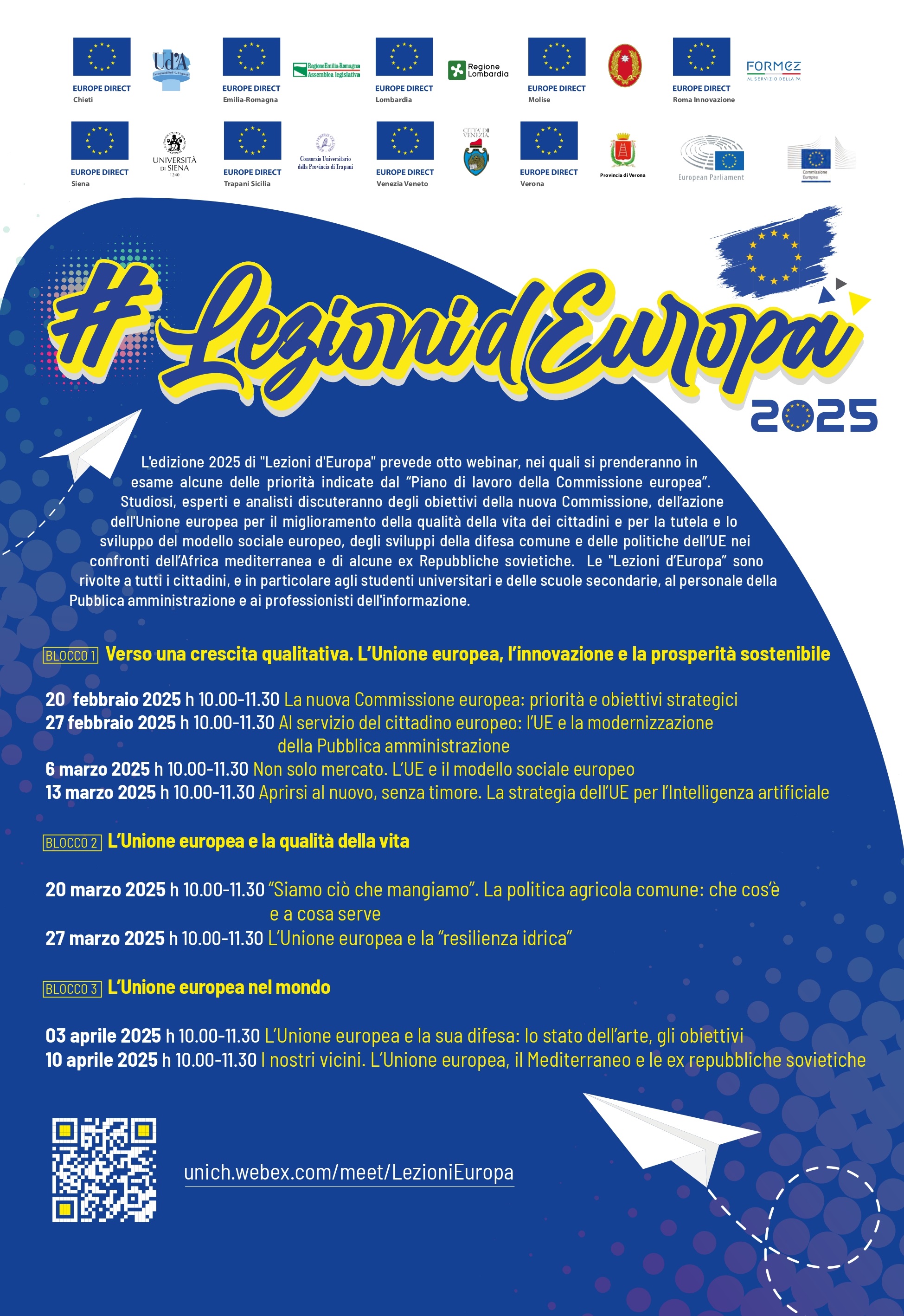 LEZIONI D'EUROPA 2025 - CICLO DI WEBINAR 