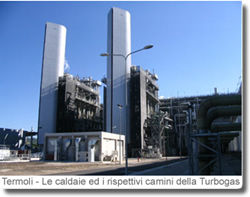 I turbo camini della centrale di Termoli