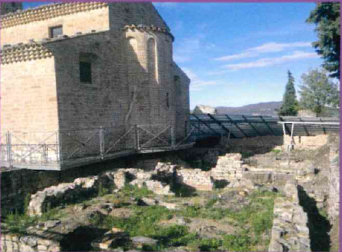 Primo piano della villa di Rectina a Morrone del Sannio